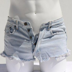 80's cut off Levis shorts. Distressed.